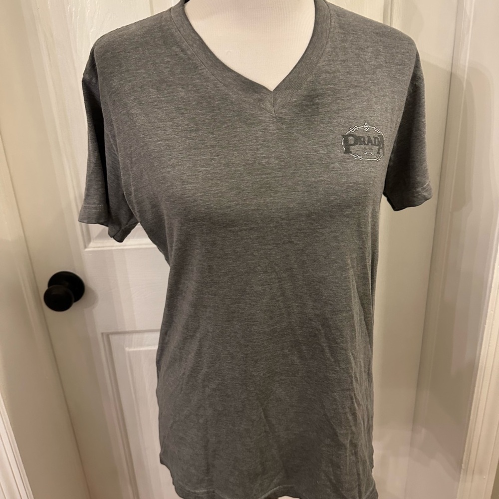 Prada Gray Short Sleeve Tee Casual Crew Neck